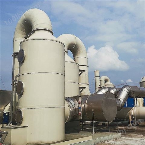 BTE环保废气处理成套设备旋流板喷淋塔酸碱废气定制设备